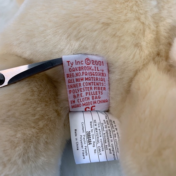 Ty (24) Cream and Black Plush Pug “Pugsly” - Picture 8 of 10